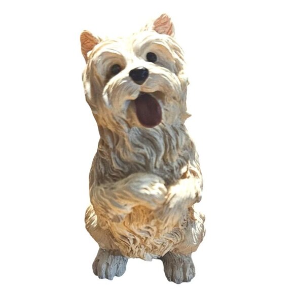 2 Northumbria Collection Carin Terrier Figurines On Wooden Bases Handmade In Eng - Picture 4 of 10